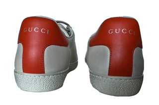 Gucci Men's Mickey Mouse Ivory Soft Leather Sneakers 8.5 US (41.5 Eu) 606110 NWT