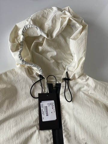 Bottega Veneta Men's Blouson Tech Nylon Chalk Jacket with Hoodie 40 US NWT $1850