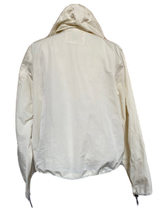 Bottega Veneta Men's Blouson Tech Nylon Chalk Jacket with Hoodie 40 US NWT $1850