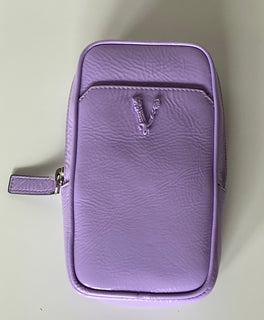 Versace Leather Jacaranda Virtus Neck Pouch Crossbody Bag Italy DP88461 NWT