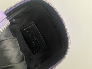 Versace Leather Jacaranda Virtus Neck Pouch Crossbody Bag Italy DP88461 NWT