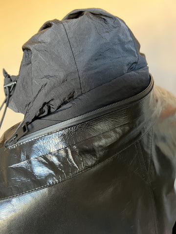 Bottega Veneta Women's Coat in Shiny Leather Black 633444 Small NWT $7500