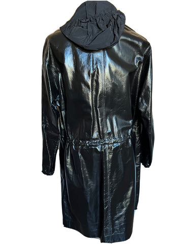 Bottega Veneta Women's Coat in Shiny Leather Black 633444 Small NWT $7500