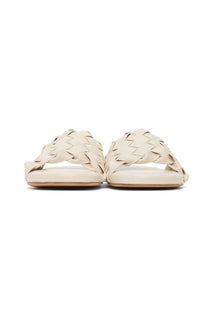 Bottega Veneta Men's Intrecciato Leather Sandals White 7 US 620298 IT NIB $1150