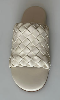 Bottega Veneta Men's Intrecciato Leather Sandals White 7 US 620298 IT NIB $1150