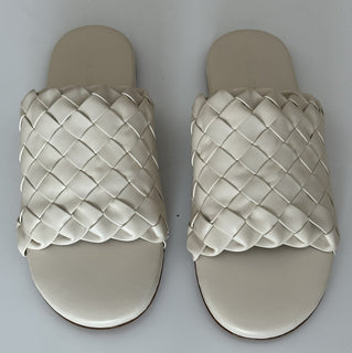 Bottega Veneta Men's Intrecciato Leather Sandals White 7 US 620298 IT NIB $1150