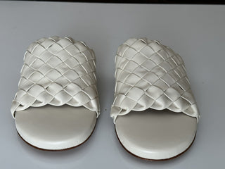 Bottega Veneta Men's Intrecciato Leather Sandals White 7 US 620298 IT NIB $1150