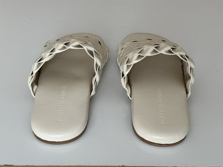 Bottega Veneta Men's Intrecciato Leather Sandals White 7 US 620298 IT NIB $1150