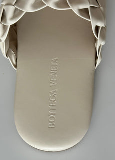 Bottega Veneta Men's Intrecciato Leather Sandals White 7 US 620298 IT NIB $1150