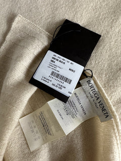 Bottega Veneta 100% Cashmere Tan Scarf 70x220 Made in Italy 608165 NWT $1170