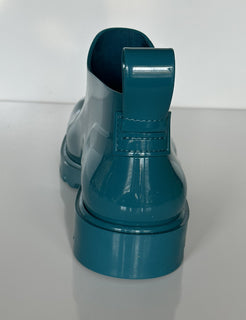 Bottega Veneta Shiny Rubber Blue Ankle Boots 9 US  (42 Euro) 680510 IT NIB $650