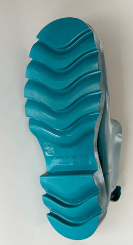 Bottega Veneta Shiny Rubber Blue Ankle Boots 9 US  (42 Euro) 680510 IT NIB $650