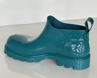 Bottega Veneta Shiny Rubber Blue Ankle Boots 10 US  (43 Euro) 680510 IT NIB $650