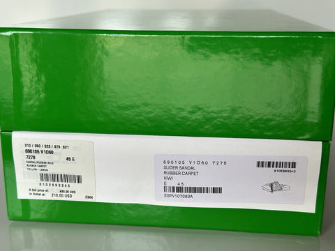 Bottega Veneta Men's Rubber Kiwi Slides Sandals 12 US (45 Euro) 690105 NIB $420