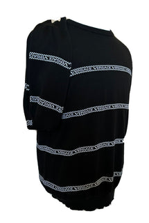 Versace Logo Cotton Knit Sweater Black 54 (2XL) Italy A89468S NWT $850