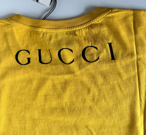 Gucci Cemetery Symbolism Yellow Cotton Jersey T-Shirt L 493117 Made in Italy NWT