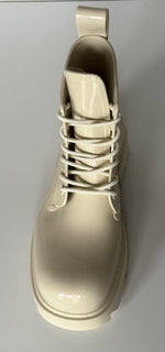 Bottega Veneta Shiny Rubber White Ankle Boots 8 US (41 Euro) 676884 IT NIB $890
