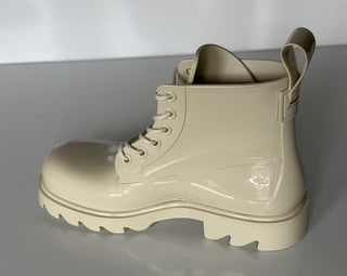 Bottega Veneta Shiny Rubber White Ankle Boots 8 US (41 Euro) 676884 IT NIB $890