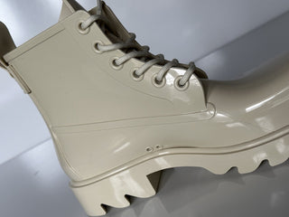 Bottega Veneta Shiny Rubber White Ankle Boots 8 US (41 Euro) 676884 IT NIB $890