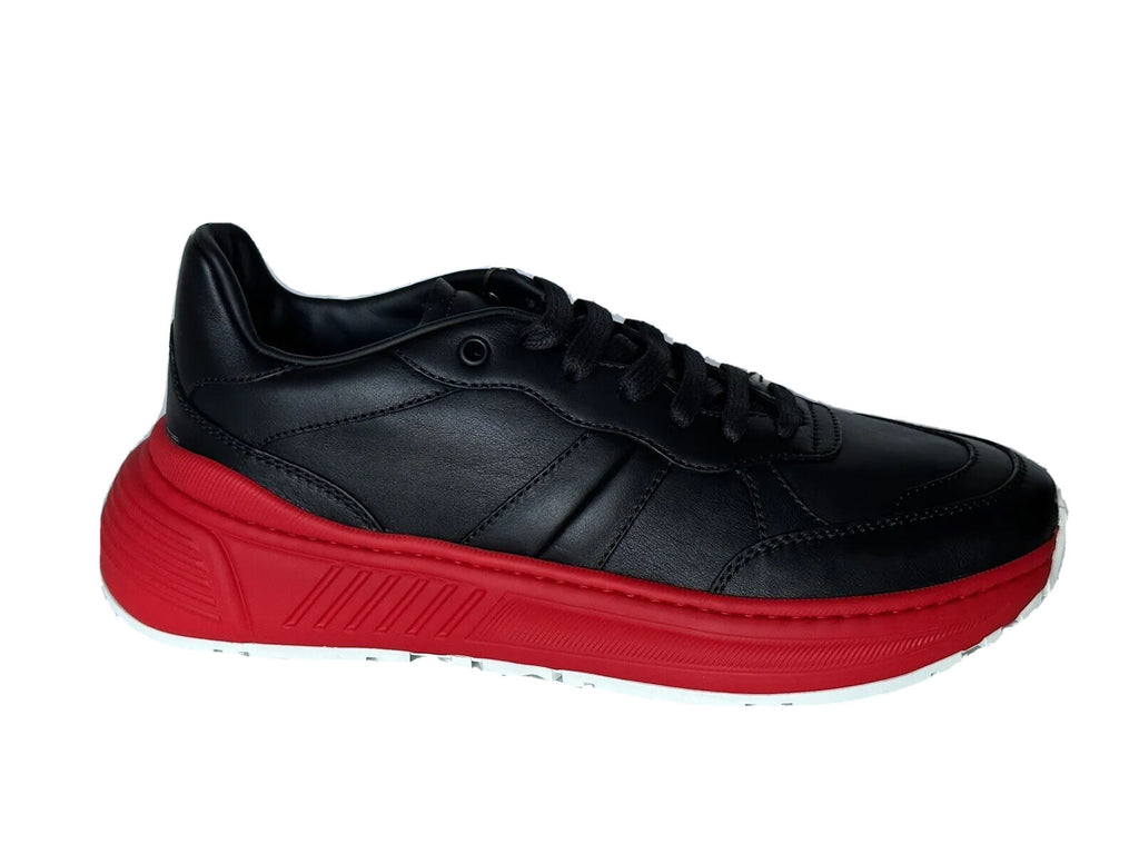 Bottega Veneta Men’s Black/Red Leather Sneakers 9 US (42 Euro) 565646 NIB $850