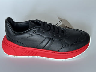 Bottega Veneta Men’s Black/Red Leather Sneakers 9 US (42 Euro) 565646 NIB $850