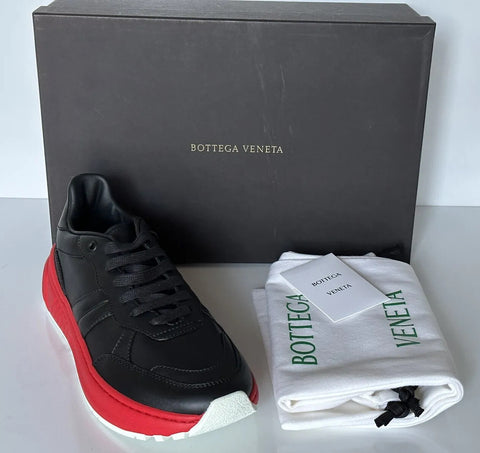Bottega Veneta Men’s Black/Red Leather Sneakers 9 US (42 Euro) 565646 NIB $850