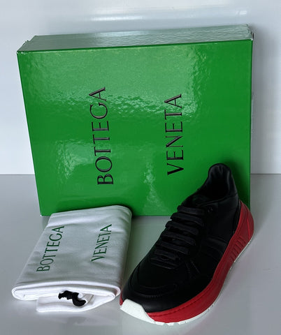 Bottega Veneta Men’s Black/Red Leather Sneakers 9 US (42 Euro) 565646 NIB $850