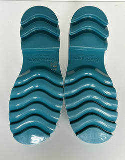 Bottega Veneta Shiny Rubber Blue Ankle Boots 11 US  (44 Euro) 680510 IT NIB $650