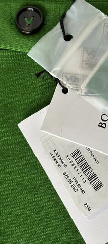 Bottega Veneta Women's Green Wool Open Button Knit Top Large 648729 NWT $1750