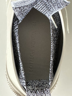Bottega Veneta Tech Knit Rubber White Climber Sneakers 8 US 658725 IT NIB $750