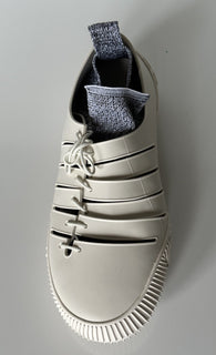 Bottega Veneta Tech Knit Rubber White Climber Sneakers 8 US 658725 IT NIB $750