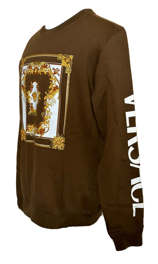 Versace Medusa Renaissance Khaki Cotton Sweatshirt XS 1008282 NWT $850
