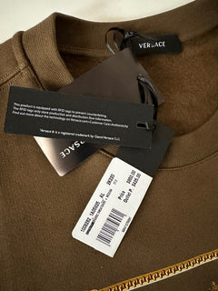 Versace Medusa Renaissance Khaki Cotton Sweatshirt XS 1008282 NWT $850