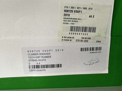 Bottega Veneta Tech Knit Rubber White Climber Sneakers 11 US 658725 IT NIB $750