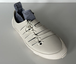 Bottega Veneta Tech Knit Rubber White Climber Sneakers 11 US 658725 IT NIB $750