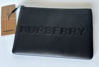 Burberry Black Leather Case Clutch 80528831 NWT $550