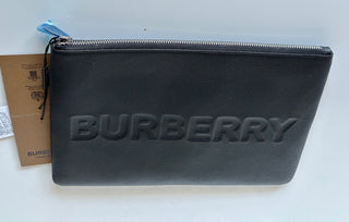 Burberry Black Leather Case Clutch 80528831 NWT $550