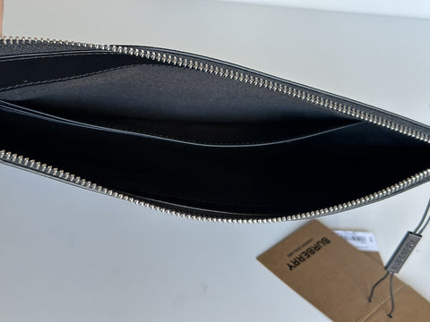 Burberry Black Leather Case Clutch 80528831 NWT $550