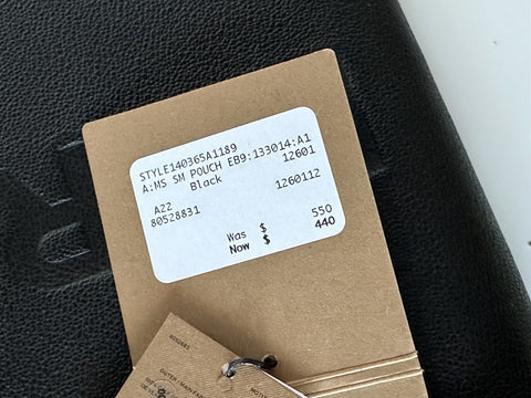 Burberry Black Leather Case Clutch 80528831 NWT $550