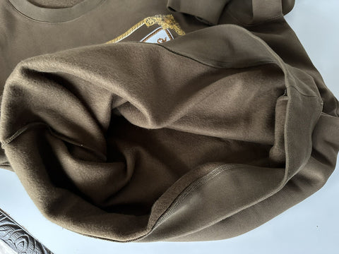 Versace Medusa Renaissance Khaki Cotton Sweatshirt 4XL 1008282 NWT $850