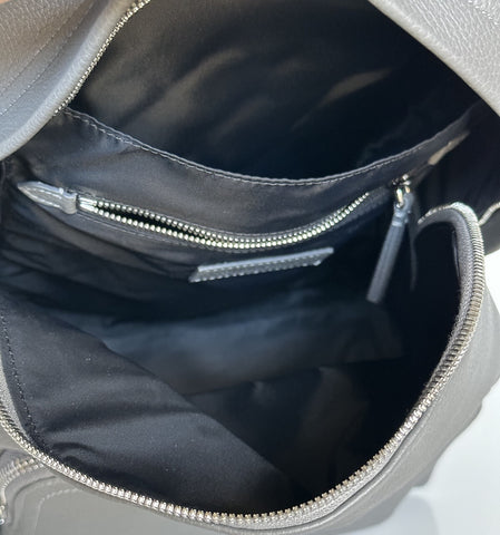 Burberry Abbeydale Leather Logo Backpack Charcoal Grey 80528731 NWT $1650