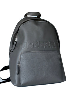 Burberry Abbeydale Leather Logo Backpack Charcoal Grey 80528731 NWT $1650