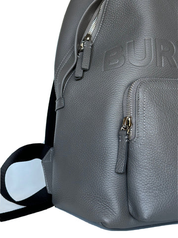 Burberry Abbeydale Leather Logo Backpack Charcoal Grey 80528731 NWT $1650