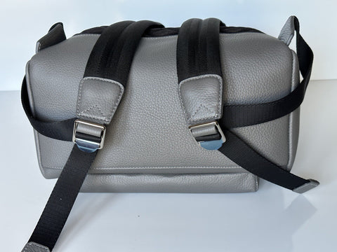 Burberry Abbeydale Leather Logo Backpack Charcoal Grey 80528731 NWT $1650