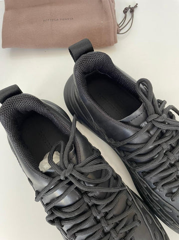 Bottega Veneta Mens Leather Black Sneakers 12.5 US (45.5 Euro) 578305 NIB $950