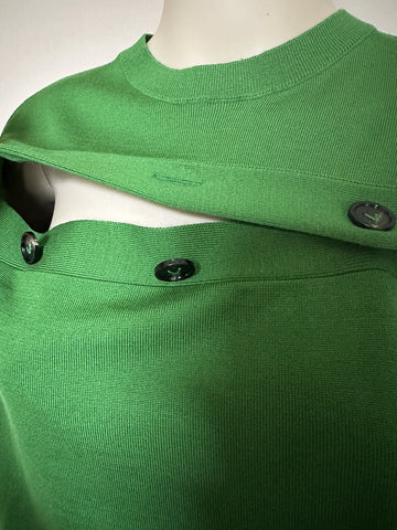 Bottega Veneta Women's Green Wool Open Button Knit Top Medium 648729 NWT $1750