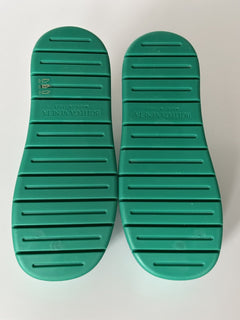 Bottega Veneta  Matt Rubber Turquoise Sandals 8 US (41 Euro) 658767 IT NIB $600