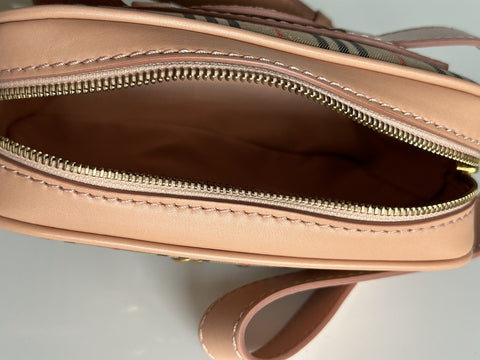 Burberry Peach Women's Leather Link Bum Belt/Waist/Body Bag 80075101 NWT $910