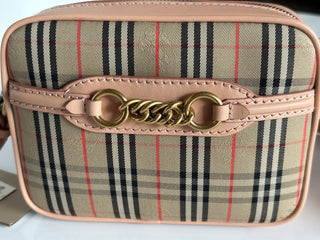 Burberry Peach Women's Leather Link Bum Belt/Waist/Body Bag 80075101 NWT $910