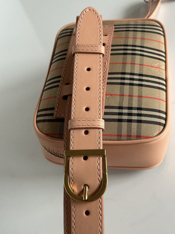 Burberry Peach Women's Leather Link Bum Belt/Waist/Body Bag 80075101 NWT $910